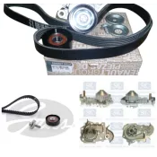 Pachet complet distributie Dacia Logan 1.4-1.6 mpi cu AC si servo-directie Facelift (Kit distributie Gates, pompa apa Valeo, kit accesorii Origine) K015662XS | 506655 | 117206746R