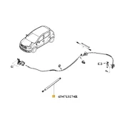 Amortizor capota Dacia Logan/Sandero II 654713274R