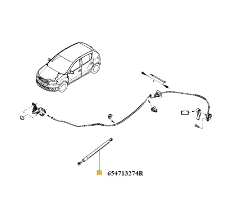 Amortizor capota Dacia Logan/Sandero II 654713274R