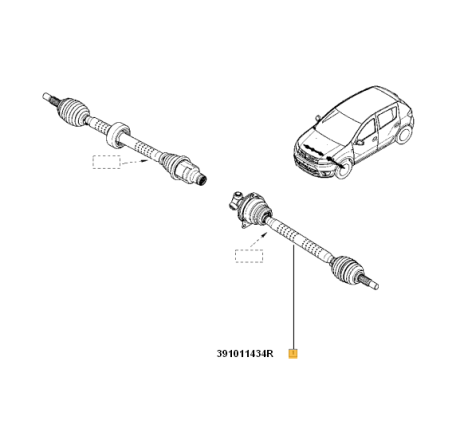 Planetara stanga ORIGINE Dacia Logan II 391011434R