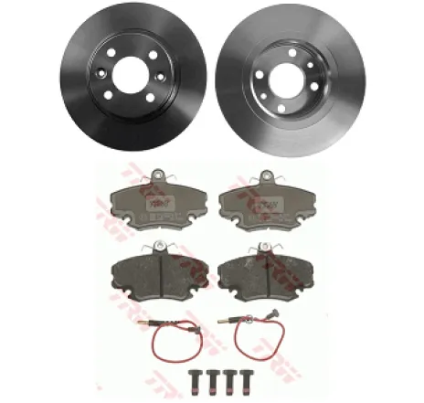 Pachet revizie frane Dacia Logan, discuri neventilate si placute frana TRW (2005-2012)