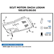 Scut motor metalic Dacia Logan