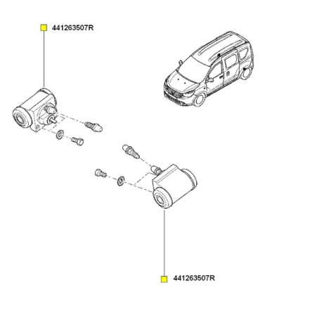 Cilindru receptor frana Renault 441263507r