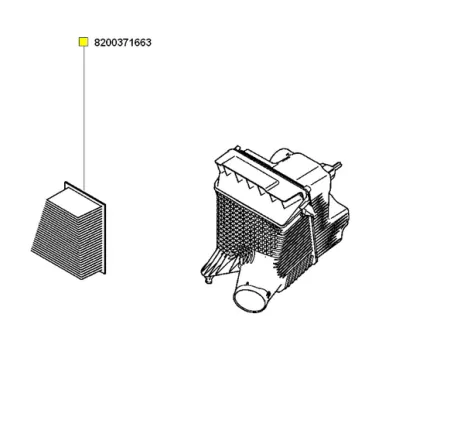 Filtru aer Renault 8200371663