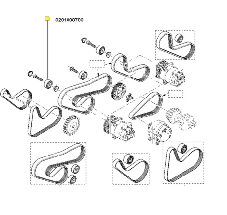 Intinzator curea Renault 8201008780