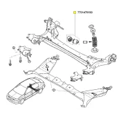 Set bucse punte spate Renault 7701479190