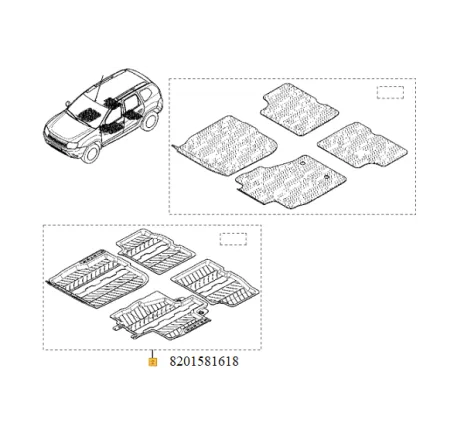 Set covorase cauciuc Duster Renault 8201581618