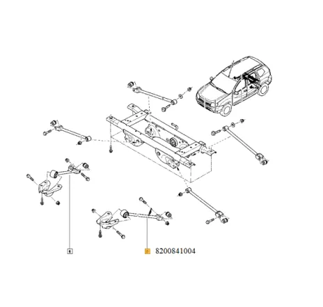 Bieleta longitudinala Dacia Duster 4x4 stanga Renault 8200841004