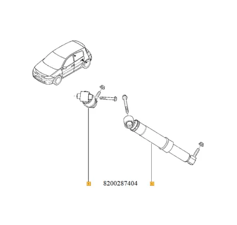 Amortizor spate Renault Megane II 8200287404