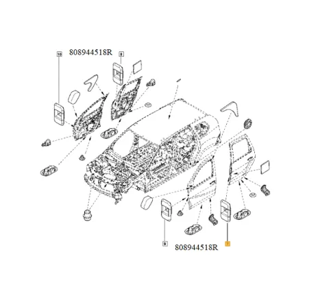 Protector opritor usa Renault 808944518r