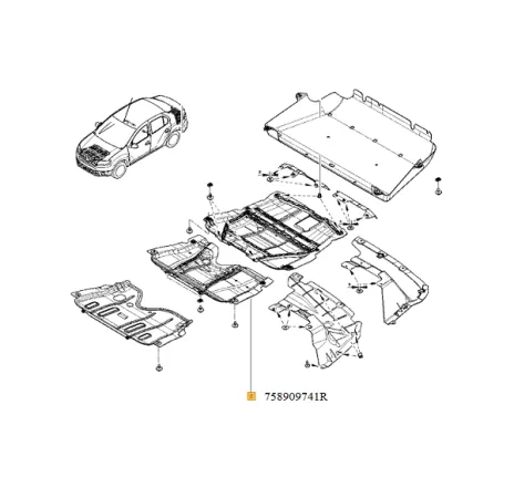 Scut motor Dacia Logan ii facelift Renault 758909741r