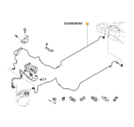 Conducta alimentare tur cu pompa amorsare Dacia Logan/Dacia Sandero Renault 8200838566