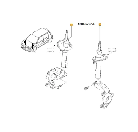 Amortizor fata Renault 8200663654