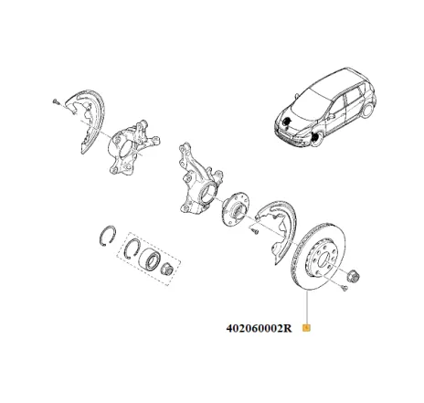 Disc frana fata Renault Laguna III / Megane III 402060002R