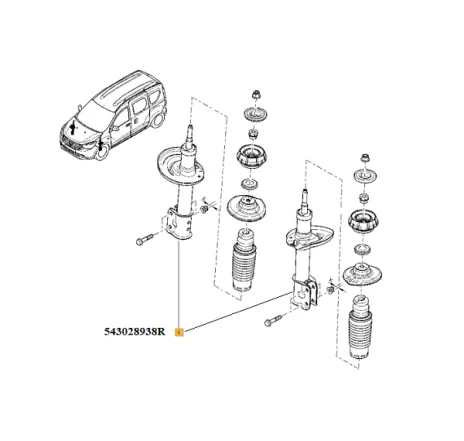 Amortizor fata Dacia Dokker 543028938R Renault