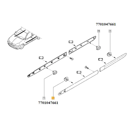 Agrafa Renault 7701047661