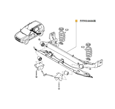 Punte spate Duster 4 x 2 Renault 555016666r