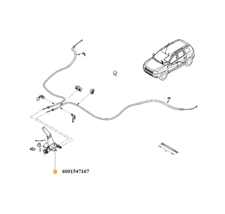 Maneta frana mana Dacia Dacia Logan/Dacia Sandero Renault 6001547167