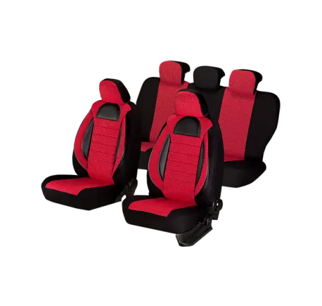 Set huse scaun racing rosu