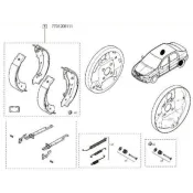 Set saboti frana Dacia Logan sistem franare trw d: 203mm Renault 7701208111