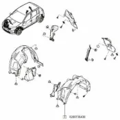 Carenaj roata fata stanga Dacia Sandero Renault 8200735438