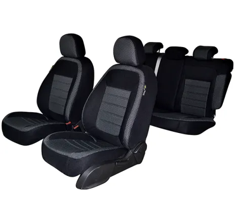 Set huse scaun Dacia Sandero 2013- (bancheta fractionata) cu tetiere spate in forma de l