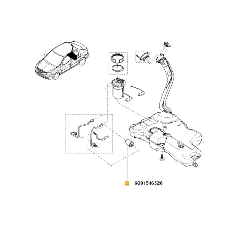 Filtru benzina Dacia Logan/Dacia Sandero Renault 6001546326