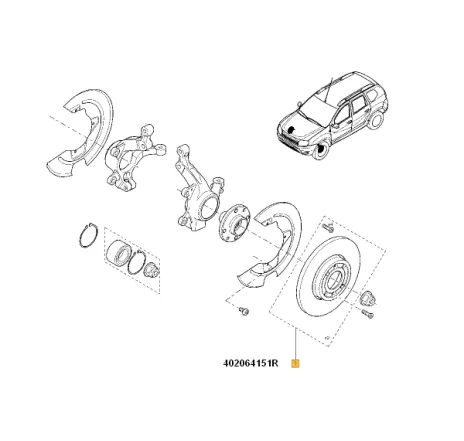 Set disc frana fata  Duster 280x24 Renault 402064151r