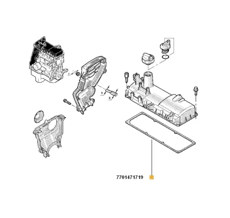 Garnitura capac chiulasa Dacia Logan/Dacia Sandero 1.4/1.6 Renault 7701471719