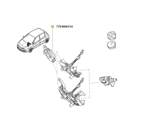 Bloc comanda stergator parbriz Clio 3 Kangoo 2 Renault 7701068114