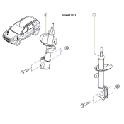 Amortizor fata Duster Renault 8200813791