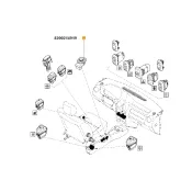 Buton reglare oglinzi Dacia Logan Renault 8200214919