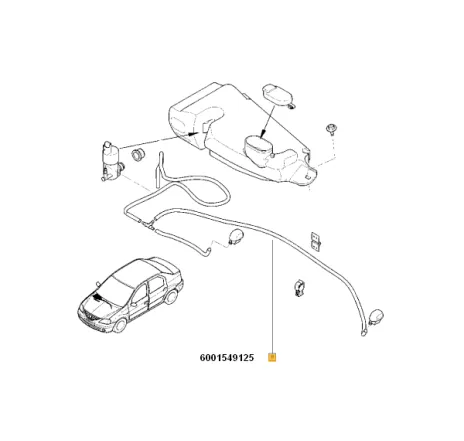 Tub spalator parte pasager log Renault 6001549125