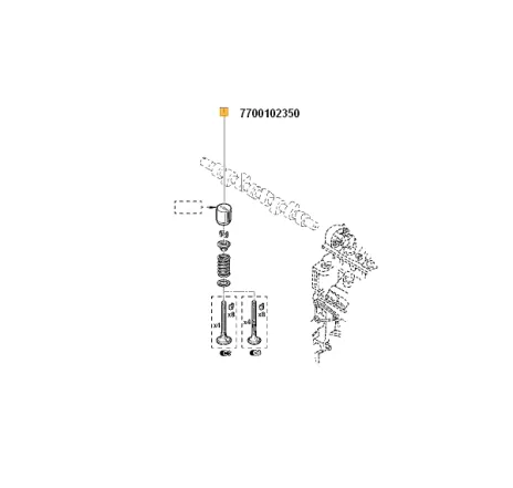 Culbutor supapa Dacia Logan 1.5 dci (grosime 7.575) Renault 7700102350