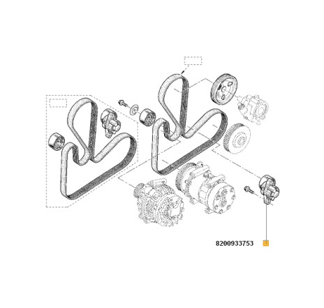 Intinzator curea Renault 8200933753