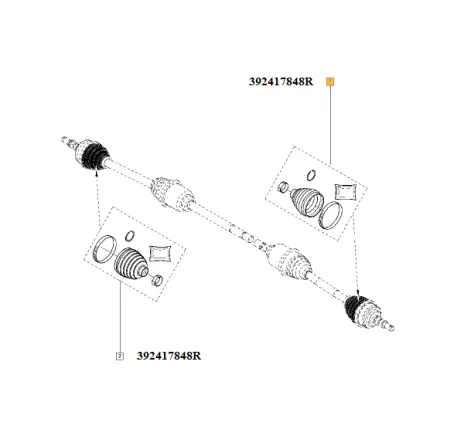 Burduf planetara spre roata stanga/dr Renault 392417848r