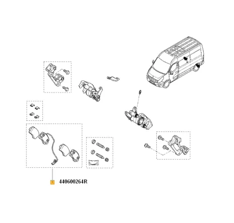 Set placute frana spate Renault 440600264r