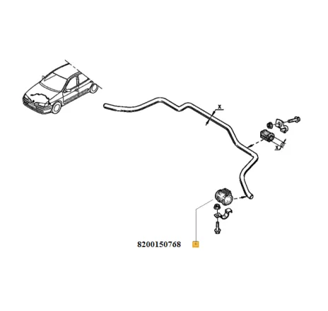 Bucsa bara stabilizatoare fata Renault Megane I / Clio II 8200150768