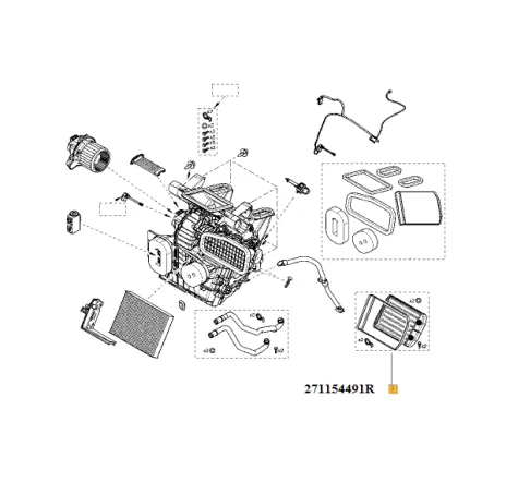 Radiator incalzire habitaclu Dacia Dokker / Dacia Lodgy Renault 271154491r