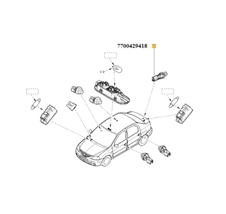 Contact (intrerupator) portbagaj Dacia Logan Renault 7700429418