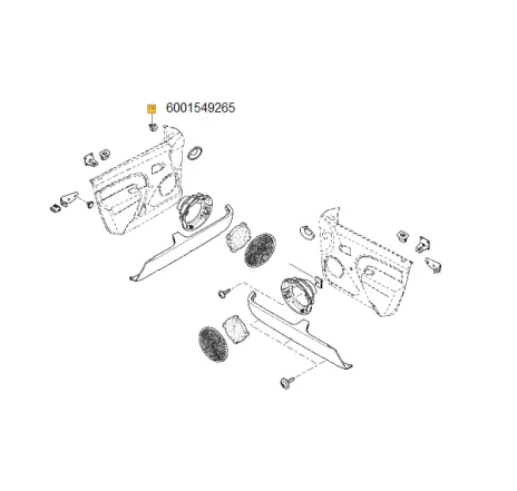 Agrafa fixare tapiterie usa Renault 6001549265