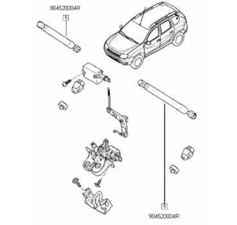 Amortizor hayon Duster Renault 904520004r