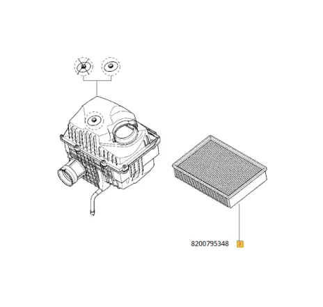 Filtru aer Renault 8200795348